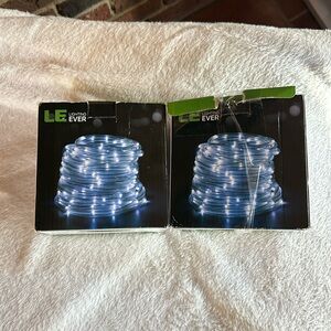 White LED rope lights 33ft battery operated with remote